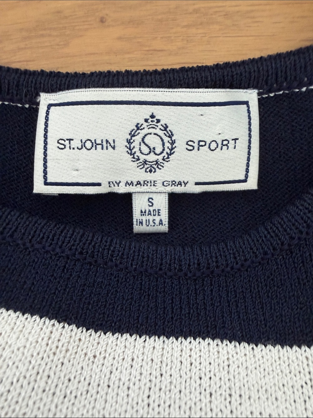 Rare Vintage 1990s St. John Sport by Marie Gray Nautical Sailboat Intarsia Sweat - Picture 9 of 14